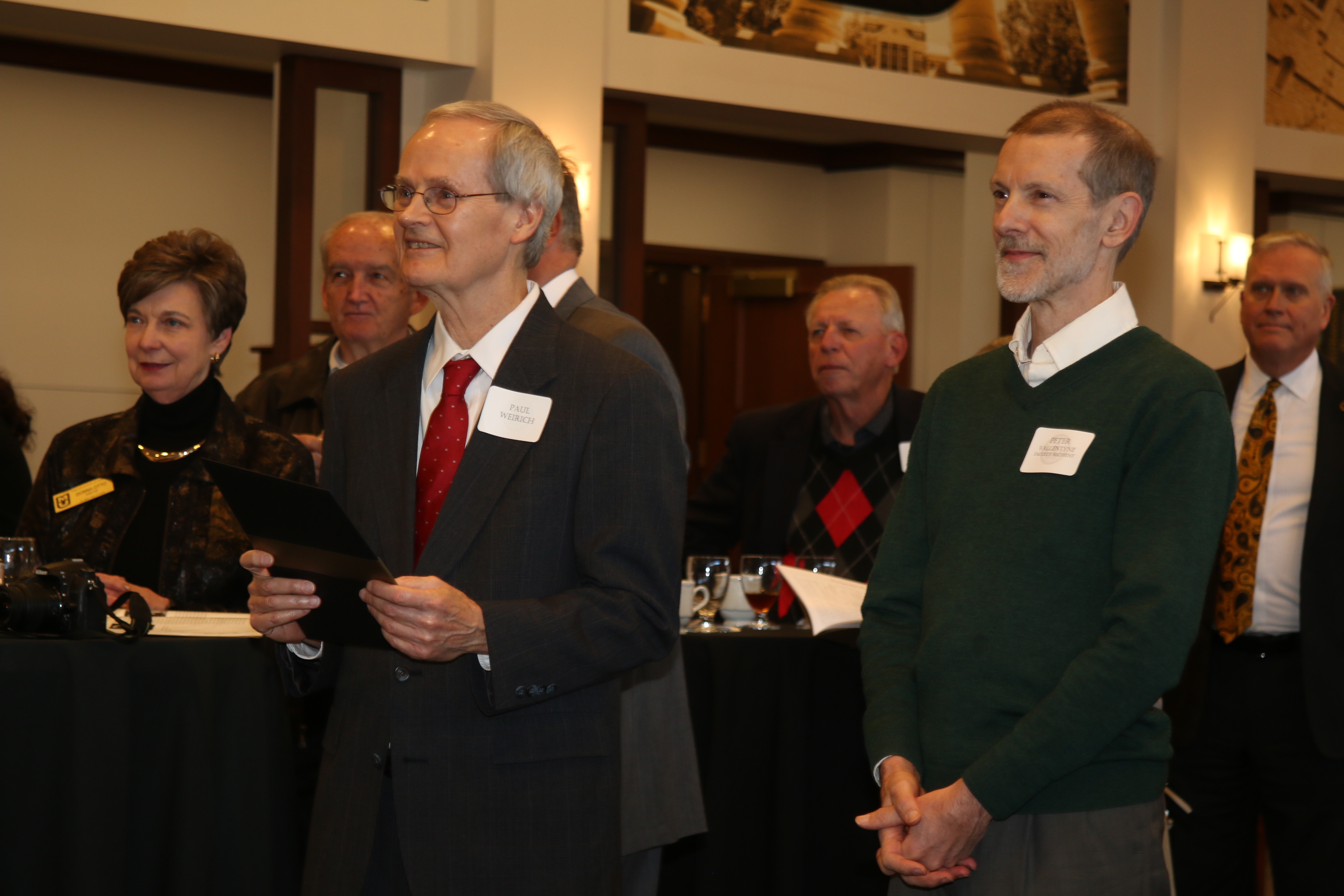 Dr. Peter Vallentyne and Dr. Paul Weirich at the Faculty-Alumni Awards