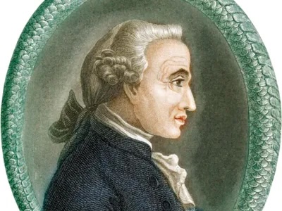 miniature portrait of immanuel kant side view