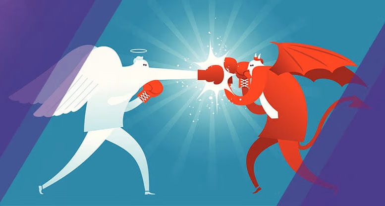 angel and devil boxing